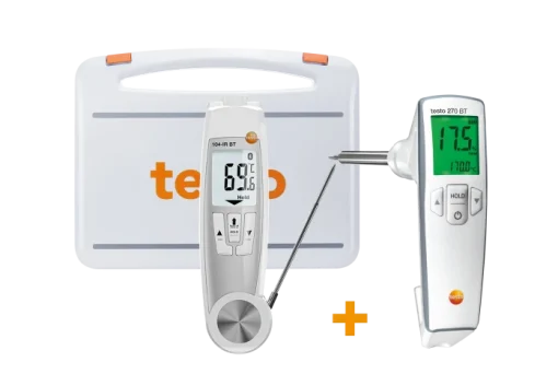 TESTO 270 + 104 IR BT + ÇANTA - KIZARTMA YAĞI SICAKLIK SETİ BT